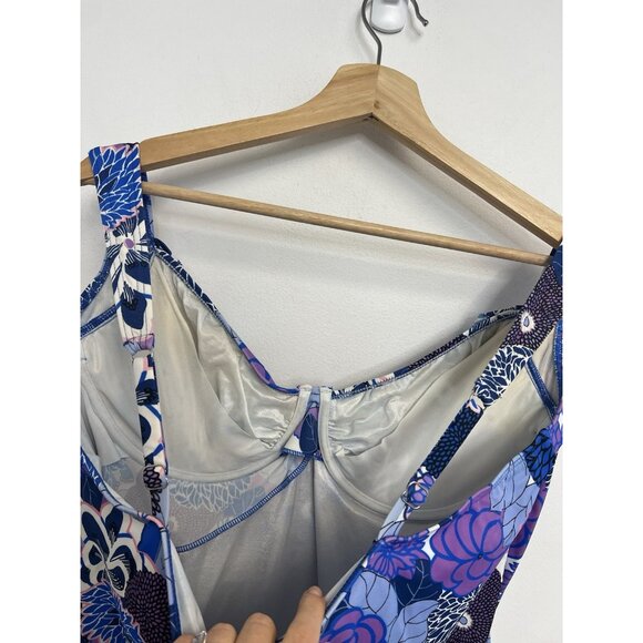 Talbots Blue and Purple Floral Bikini - Picture 5 of 8